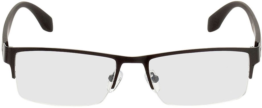 Schwarz Herren Brille Brillengestell Titan Metall Fassung Leichte Halbrandbrille 
