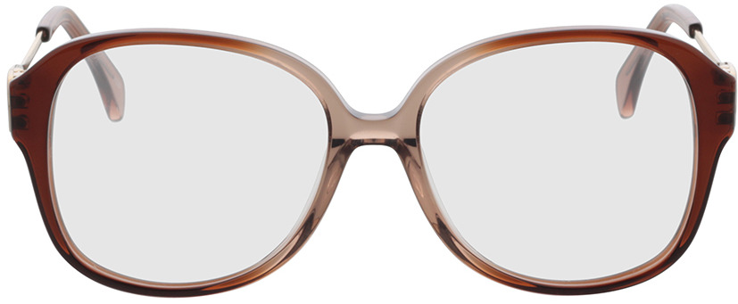 Picture of glasses model Crystal-brown-transparent in angle 0