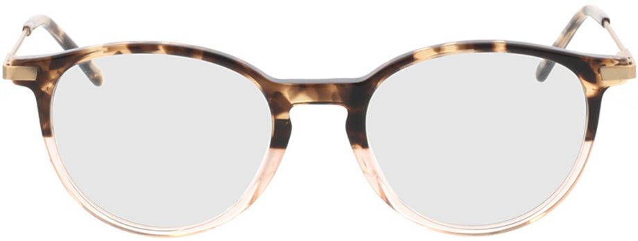 Picture of glasses model Opus-castanho-mosqueado/bege-transparente in angle 0