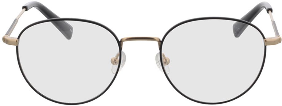 Picture of glasses model Cameron-preto/mate dourado in angle 0