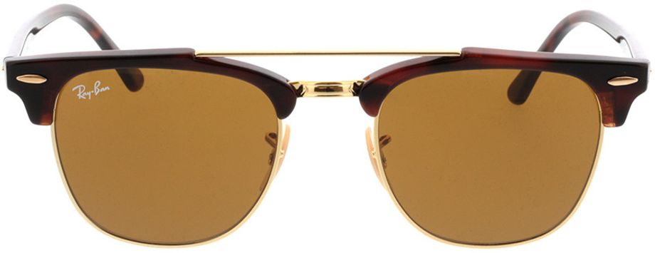 Picture of glasses model Ray-Ban Clubmaster Doublebridge RB3816 990/33 51-21 in angle 0