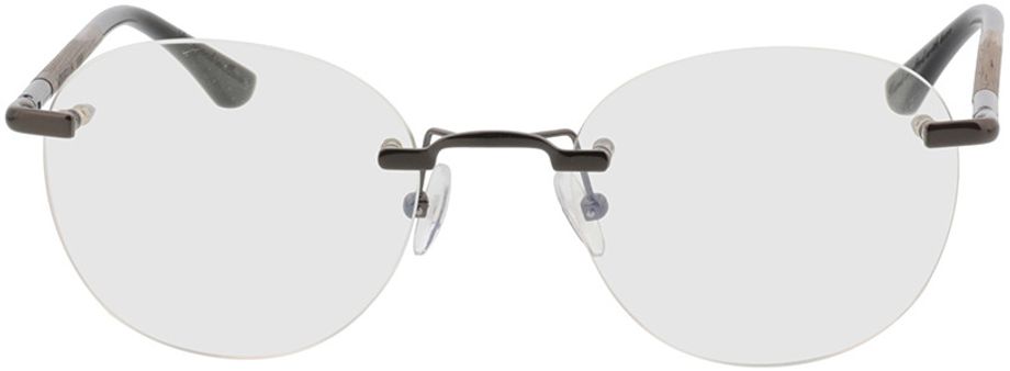 Picture of glasses model Wood Fellas Optical Ammil walnut/gun shiny 52-20 in angle 0