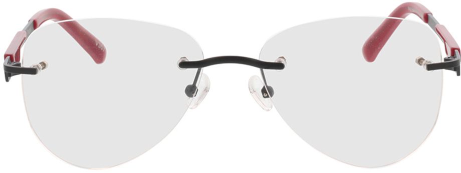 Picture of glasses model Tangari - matt schwarz/rot in angle 0