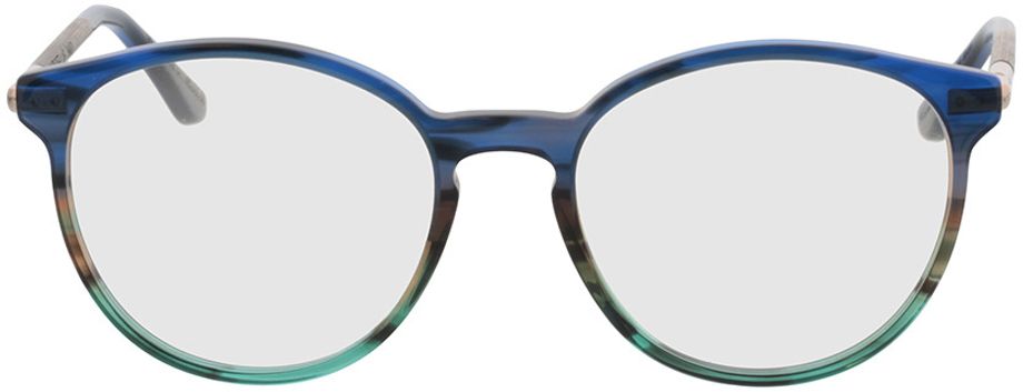 Picture of glasses model Optical Halo walnut/blue 52-18 in angle 0