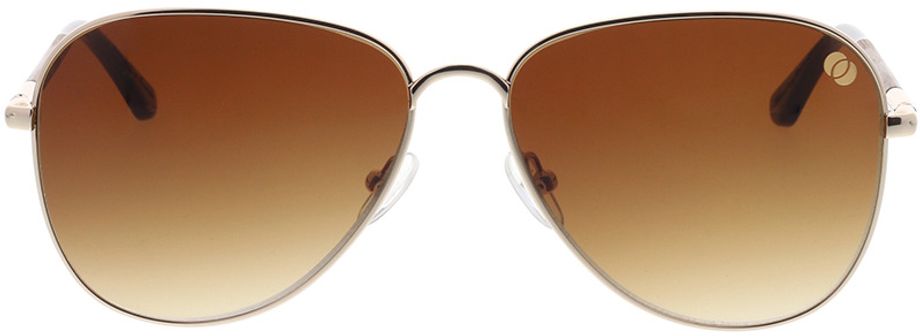 Picture of glasses model Wood Fellas Sunglasses Eberburg walnut/Glanzend goud 58-14 in angle 0