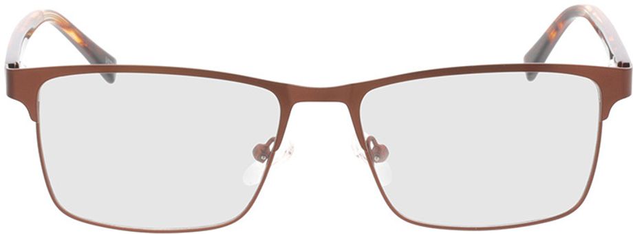 Picture of glasses model Gemino mat bruin in angle 0