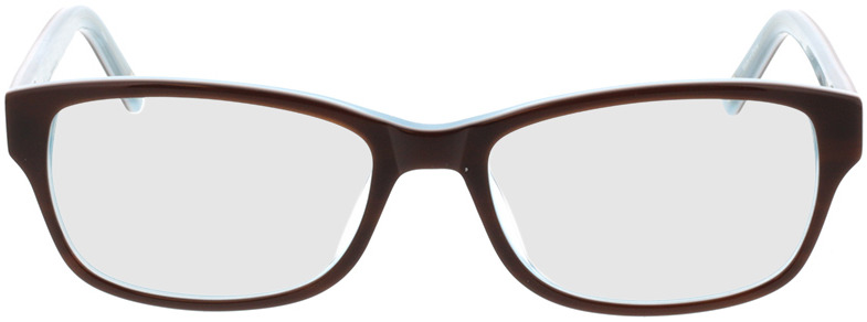 Picture of glasses model Kyra Bruin blauw in angle 0