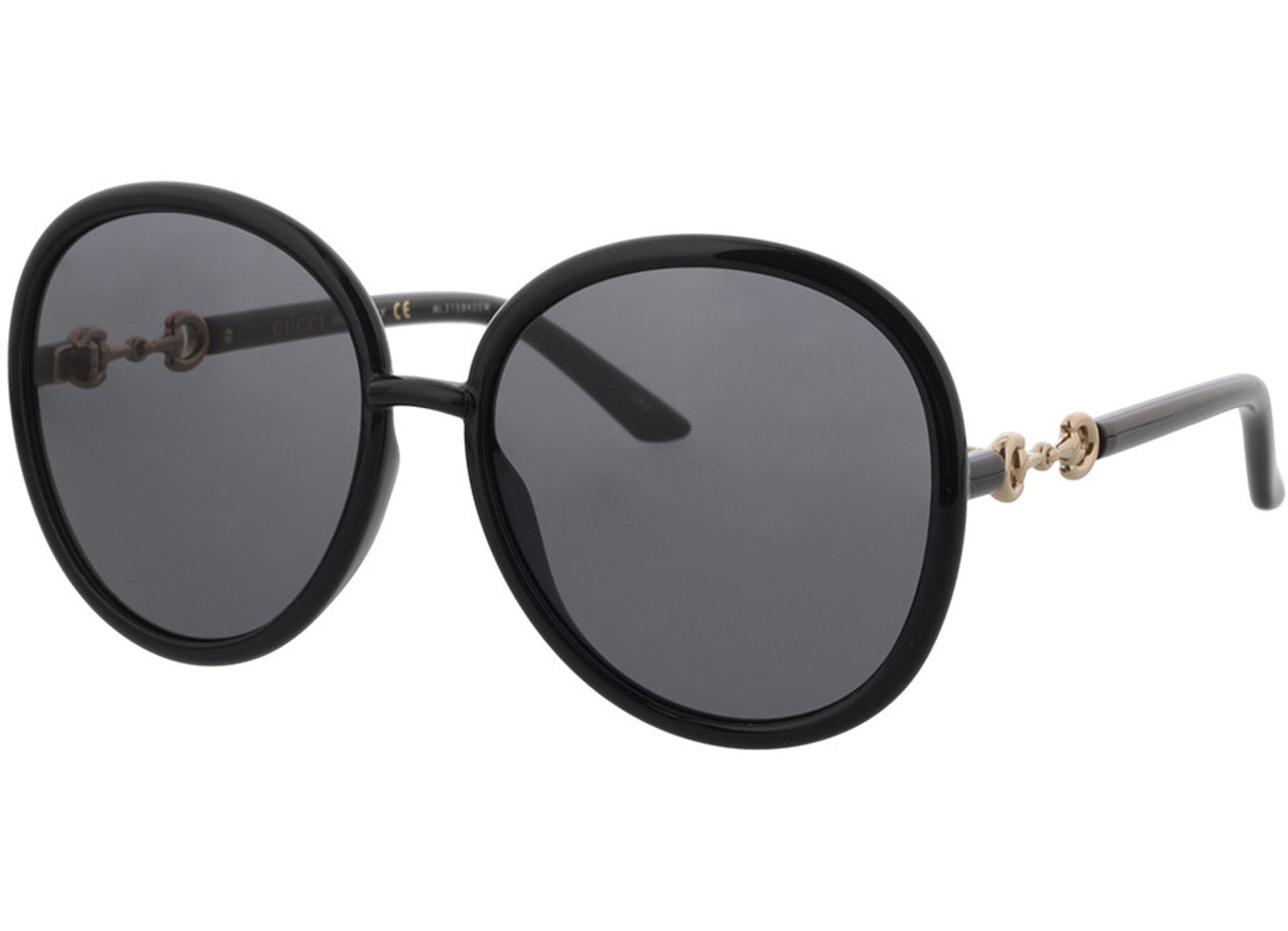 Gucci GG0889S 001 Black/Grey Butterfly Sunglasses
