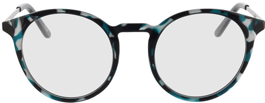 Picture of glasses model Udine - blau-meliert/silber in angle 0