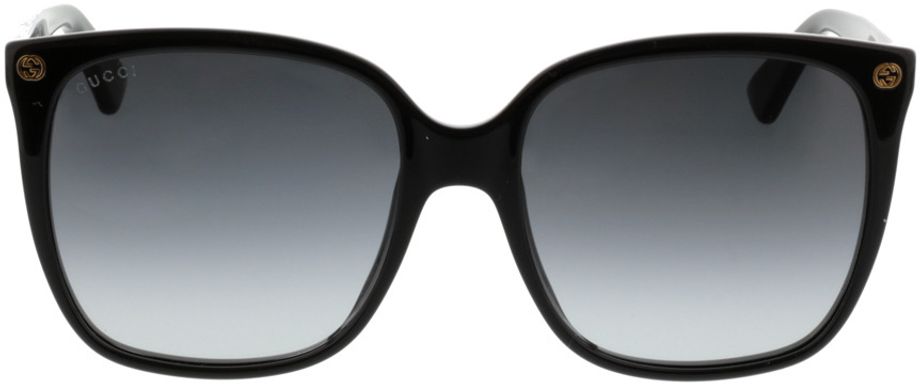 Picture of glasses model Gucci GG0022S-001 57-18 in angle 0