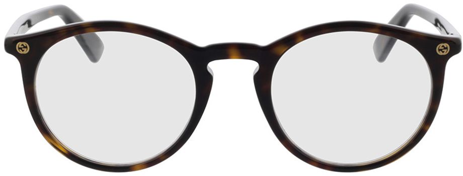 Picture of glasses model Gucci GG0121O-002 49-21 in angle 0