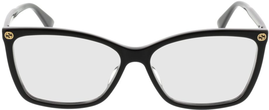 Picture of glasses model Gucci GG0025O-001 56-14 in angle 0