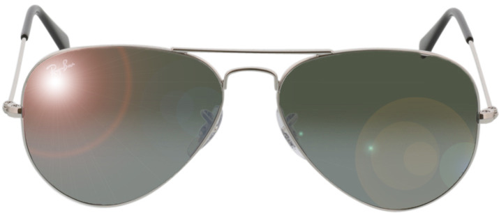 Picture of glasses model Ray-Ban Aviator Large Metal RB 3025 W3275 55-14 in angle 0