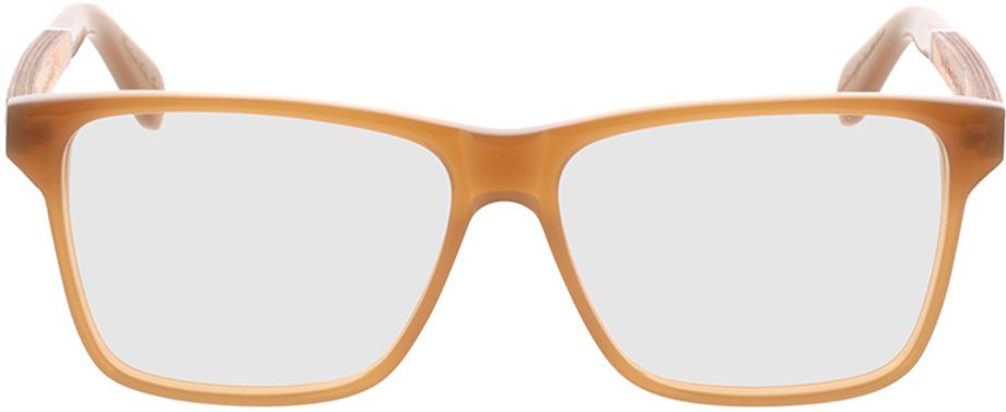 Picture of glasses model Wood Fellas Optical Waldau zebrano/light bruin 53-12 in angle 0
