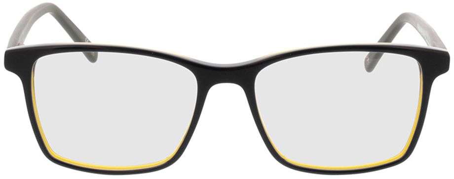 Picture of glasses model Marzio - schwarz transparent gelb in angle 0