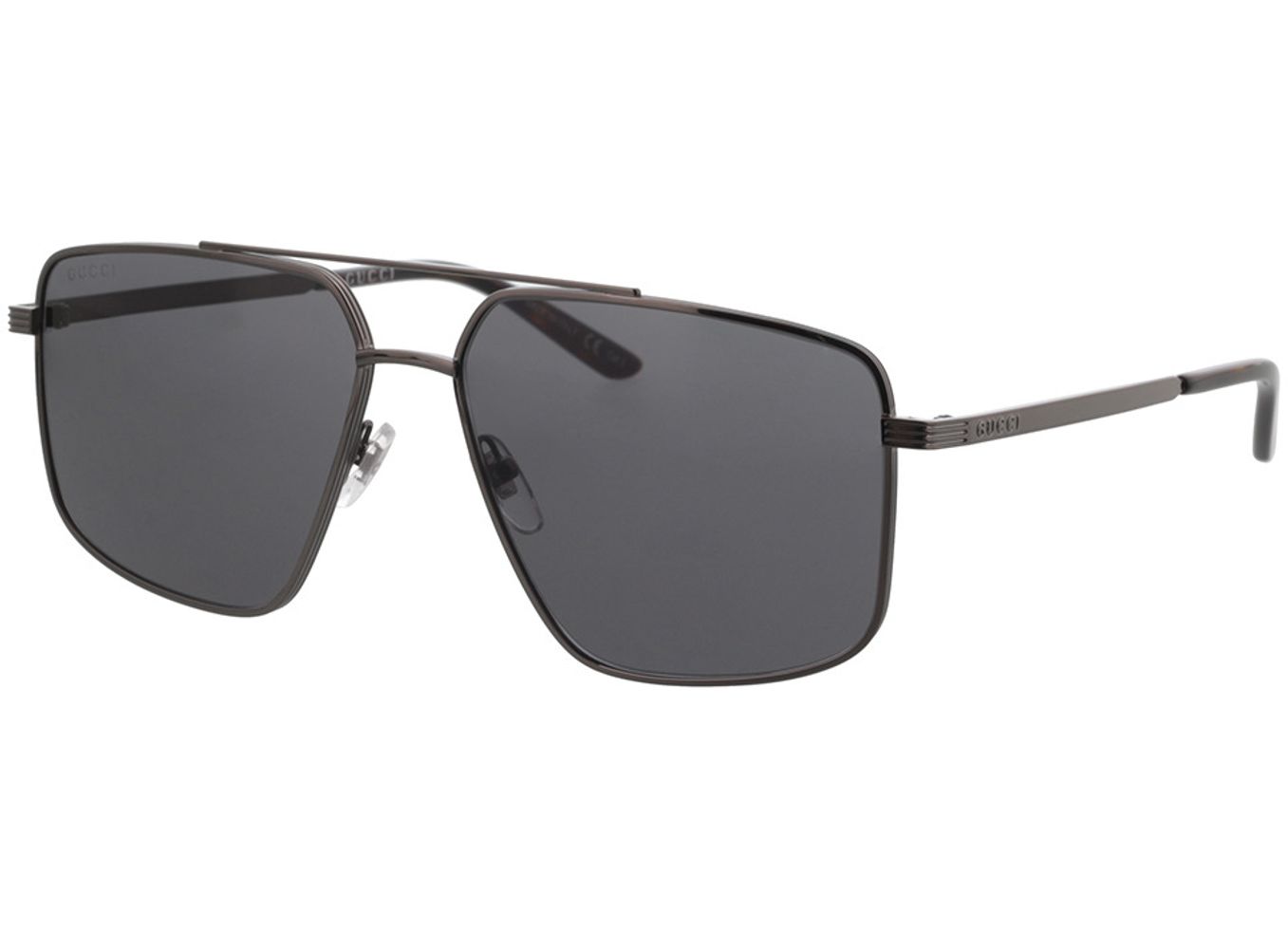 Gucci GG0941S 001 Ruthenium/Grey Square Sunglasses