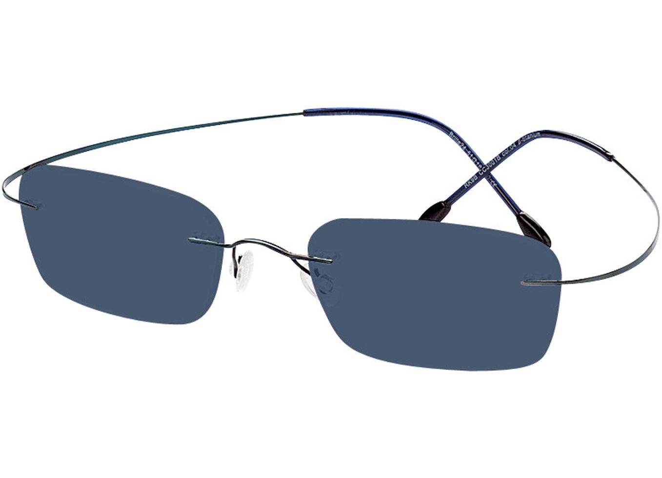 Mackay - blau Sonnenbrille mit Sehstärke, Randlos, Rechteckig