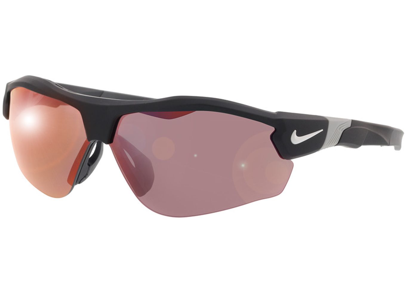 Nike SHOW X3 E DJ2032 014 72-09 Sonnenbrille ohne Sehstärke, Herren, Halbrand, Rechteckig