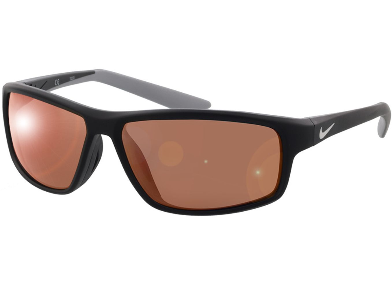 Nike RABID 22 E DV2152 010 62-14 Sonnenbrille ohne Sehstärke, Damen/Herren, Vollrand, Rechteckig