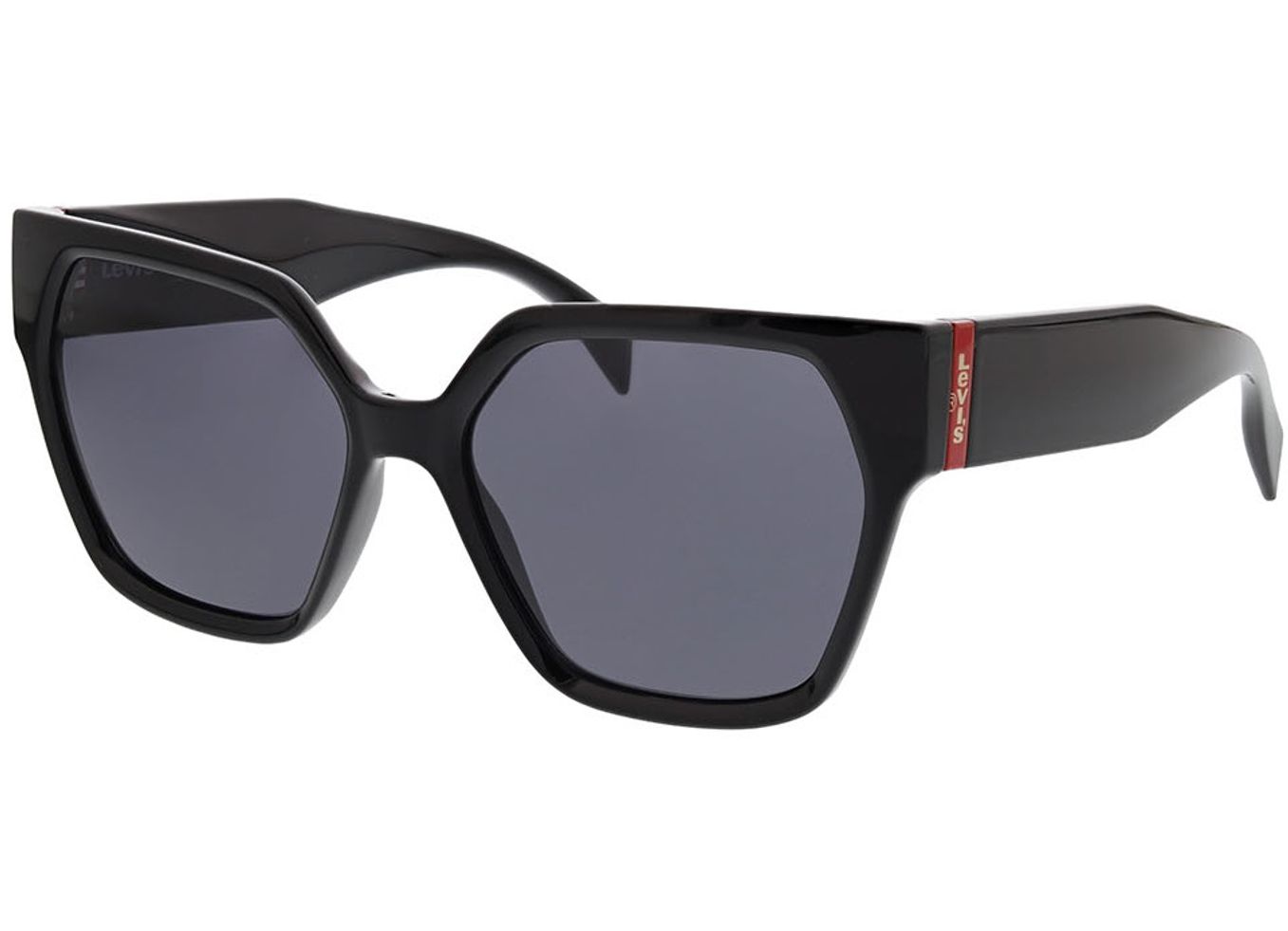 Levi's LV 1077/S 807 57-17 Sonnenbrille mit Sehstärke erhältlich, Damen, Vollrand, Rechteckig