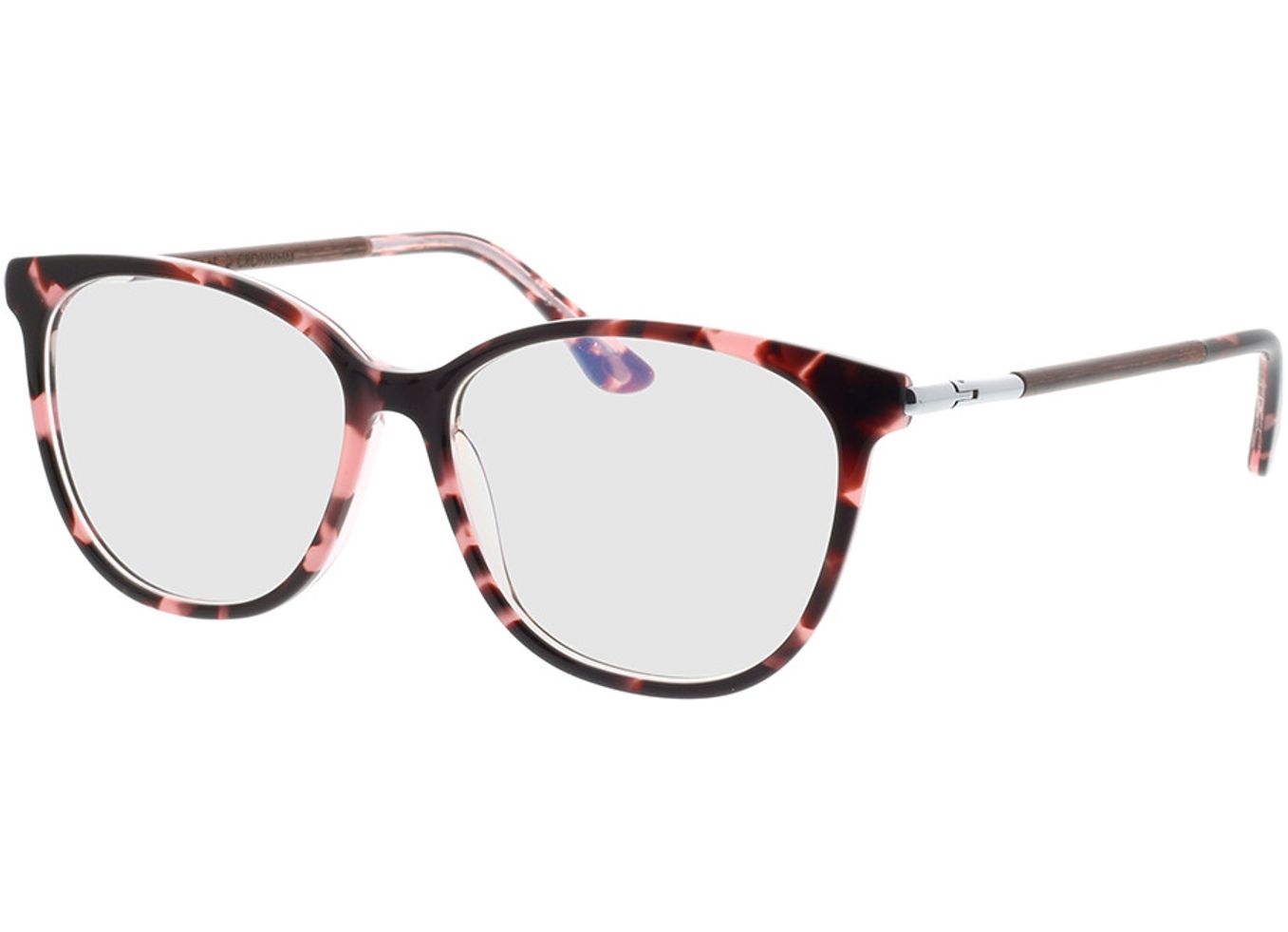 Woodfellas Optical Cronheim rosewood/hav pink 54-14 Brillengestell inkl. Gläser, Damen, Vollrand, Cateye