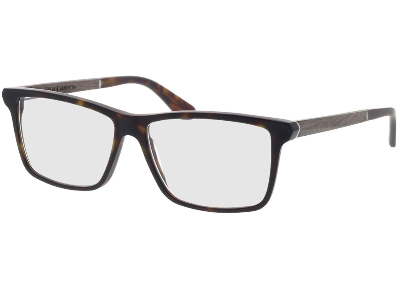 Woodfellas Optical Aspenstein black oak/hav matte 56-15 Brillengestell inkl. Gläser, Herren, Vollrand, Rechteckig