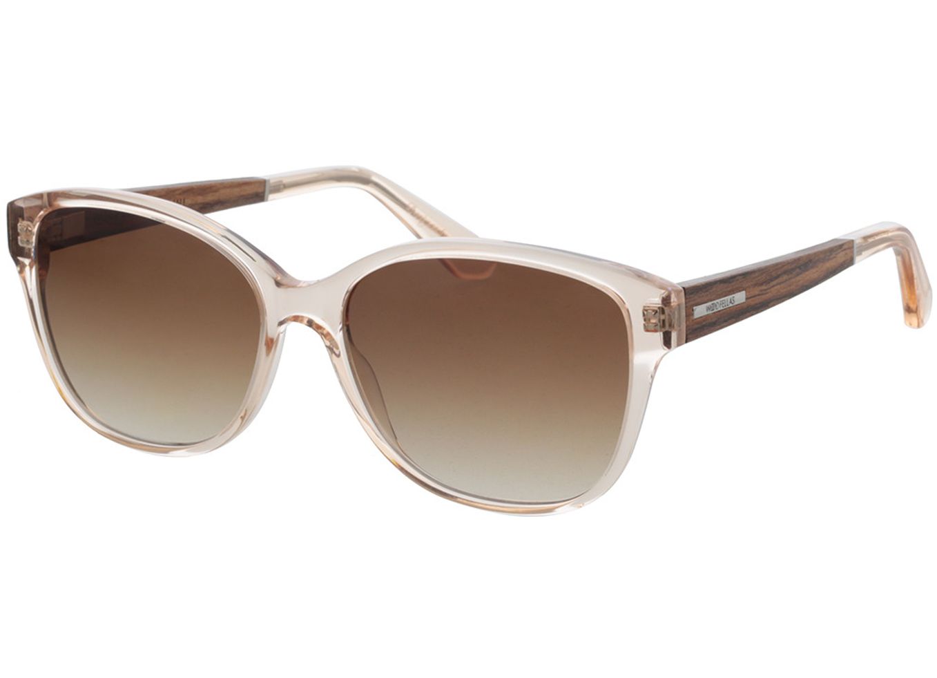 Woodfellas Sunglasses Rosenau macassar/crystal gold 54-15 Sonnenbrille mit Sehstärke erhältlich, Damen, Vollrand, Eckig