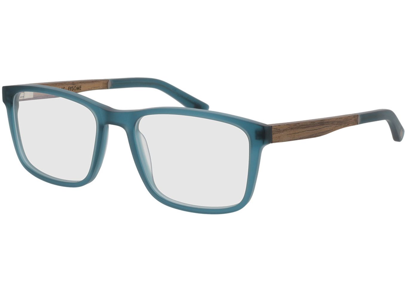 Woodfellas Optical Eysome walnut/indigo 57-20 Brillengestell inkl. Gläser, Damen/Herren, Vollrand, Eckig