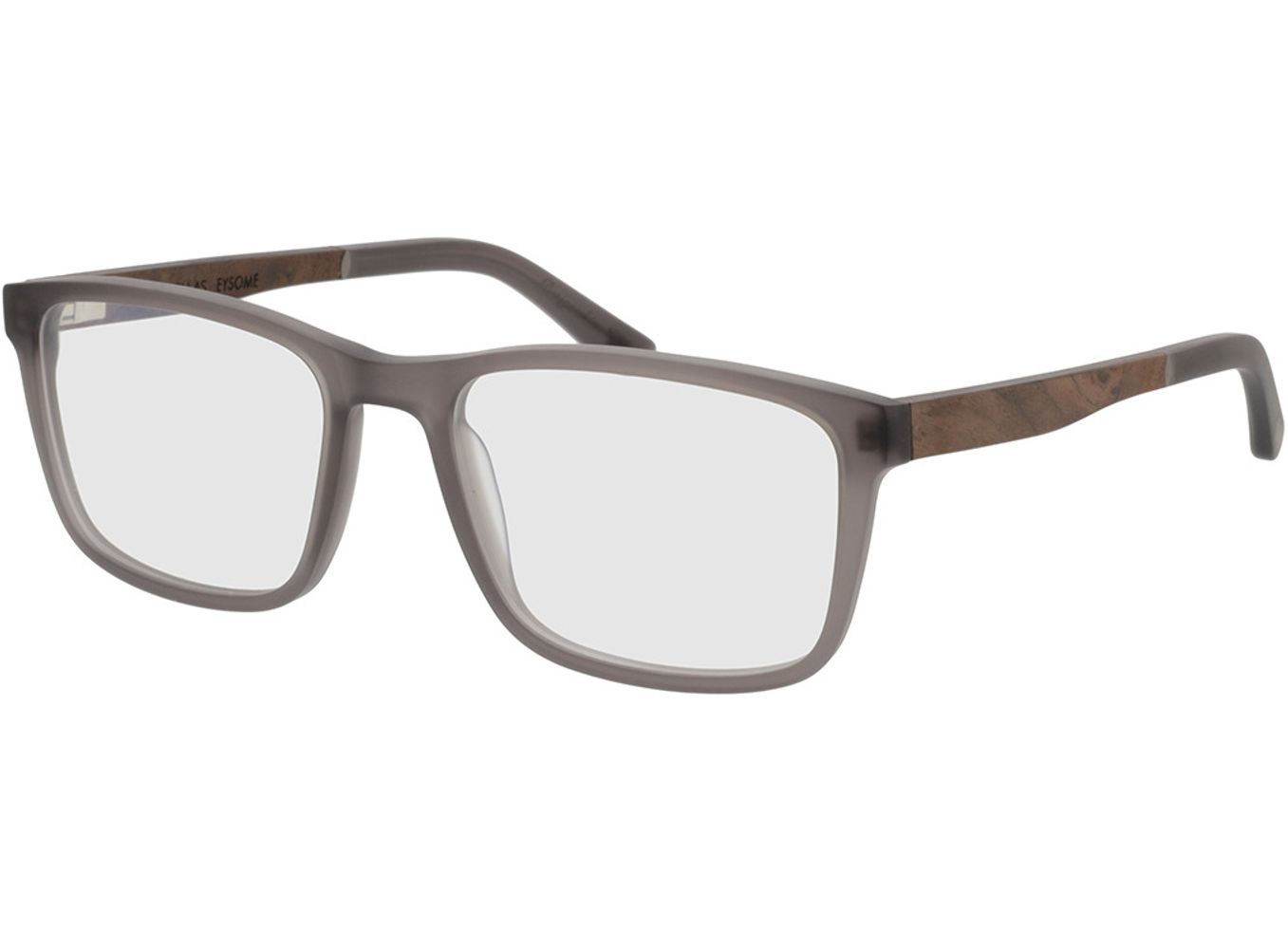 Woodfellas Optical Eysome curled/grey 57-20 Brillengestell inkl. Gläser, Damen/Herren, Vollrand, Eckig