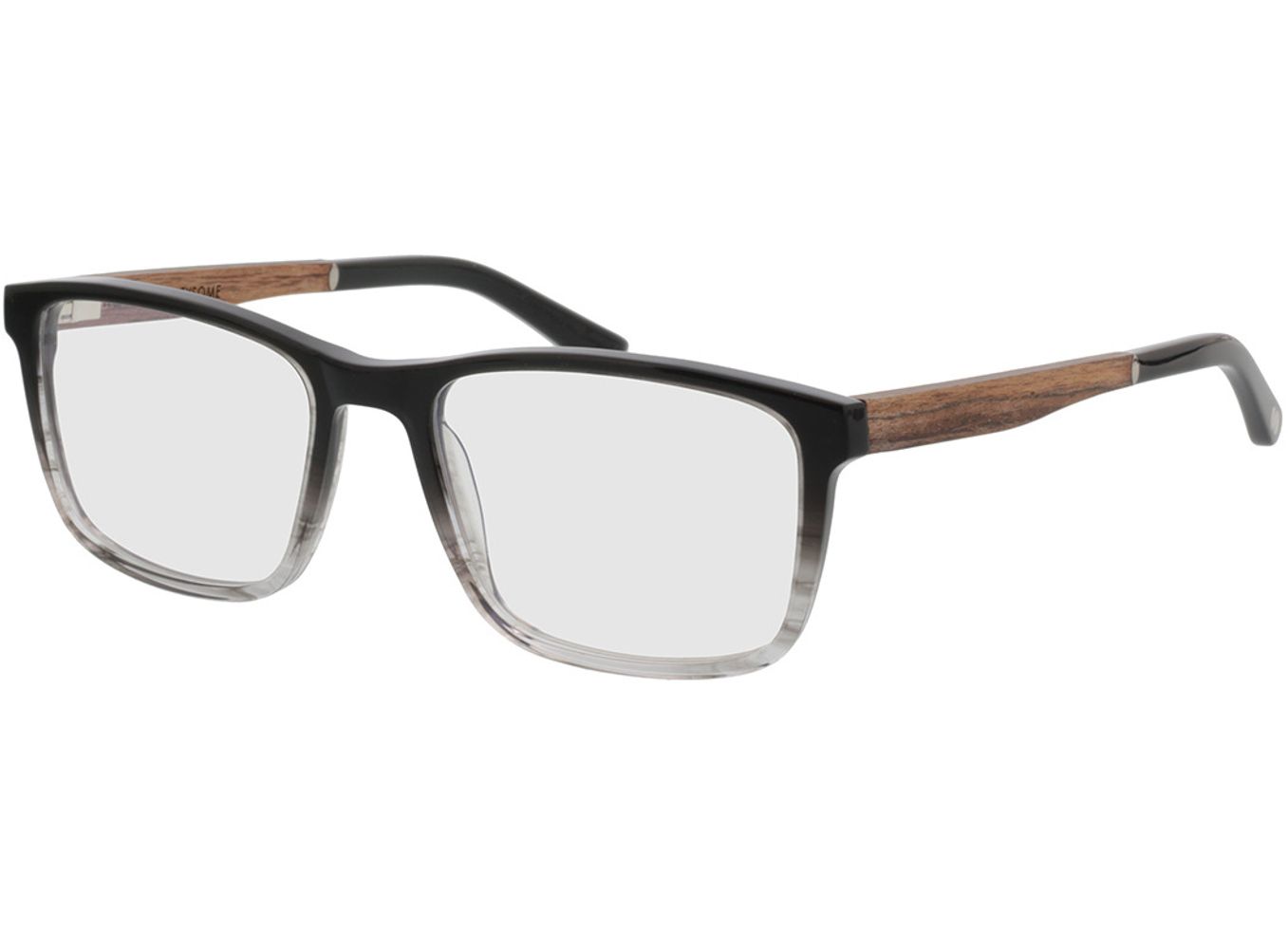 Woodfellas Optical Eysome macassar/black 57-20 Brillengestell inkl. Gläser, Damen/Herren, Vollrand, Eckig