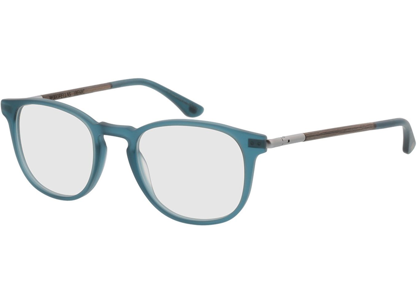 Woodfellas Optical Irenic walnut/indigo 49-21 Brillengestell inkl. Gläser, Damen/Herren, Vollrand, panto