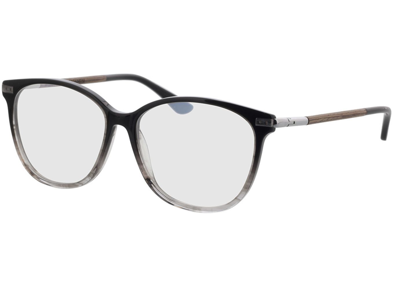 Woodfellas Optical Cronheim macassar/black 54-14 Brillengestell inkl. Gläser, Damen, Vollrand, Cateye