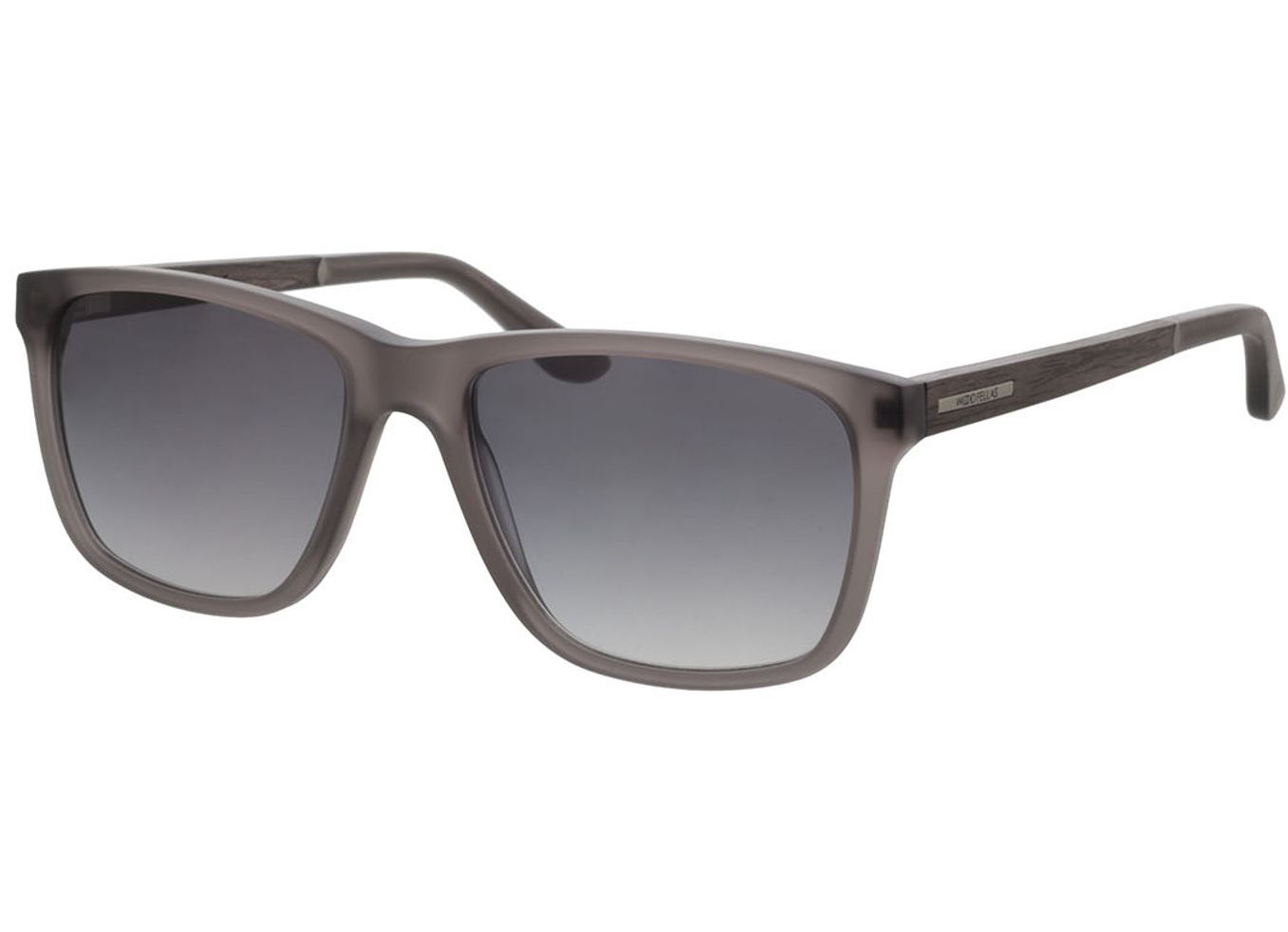 Woodfellas Sunglasses Focus black oak/grey 56-18 Sonnenbrille mit Sehstärke erhältlich, Herren, Vollrand, Eckig