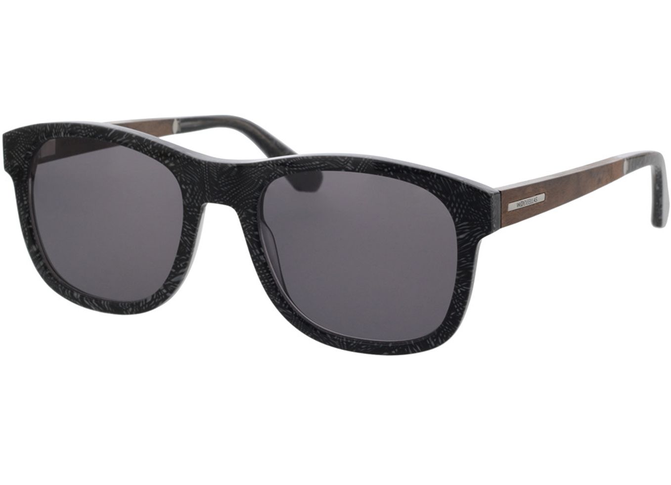 Woodfellas Sunglasses Mirror curled/grey 55-21 Sonnenbrille mit Sehstärke erhältlich, Herren, Vollrand, Eckig