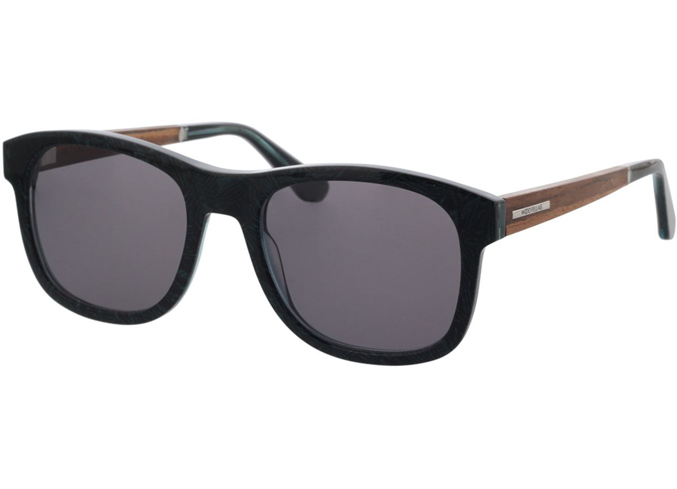 Woodfellas Sunglasses Mirror macassar/blue 55-21 Sonnenbrille mit Sehstärke erhältlich, Herren, Vollrand, Eckig