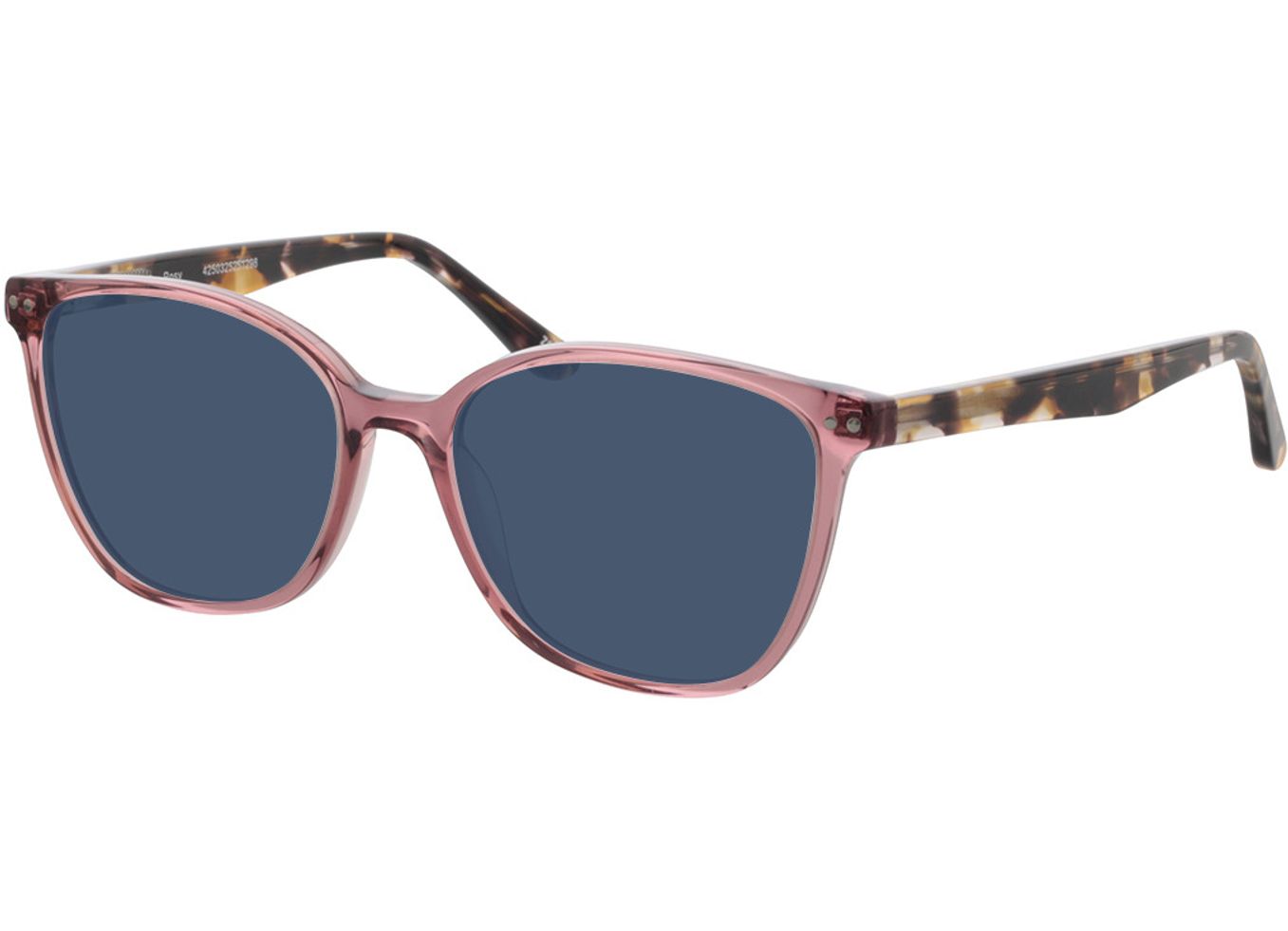 Rosy - pink-transparent/havanna Sonnenbrille ohne Sehstärke, Vollrand, Cateye