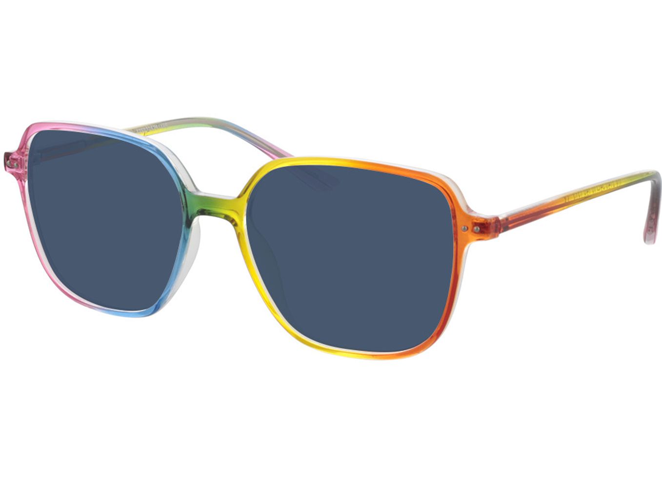 Rio - regenbogen Sonnenbrille ohne Sehstärke, Vollrand, Eckig