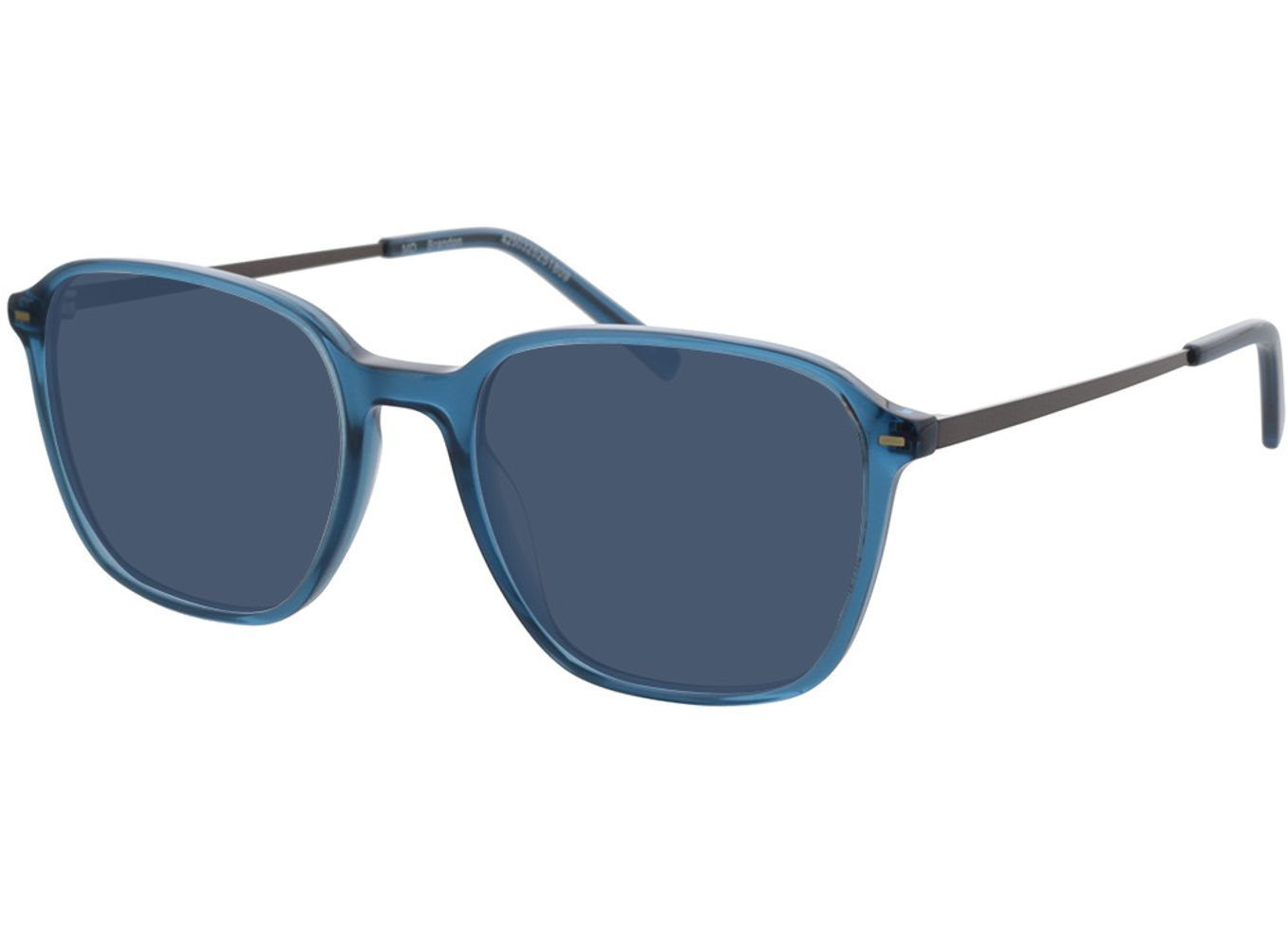 Brandon - blau/anthrazit Sonnenbrille ohne Sehstärke, Vollrand, Eckig