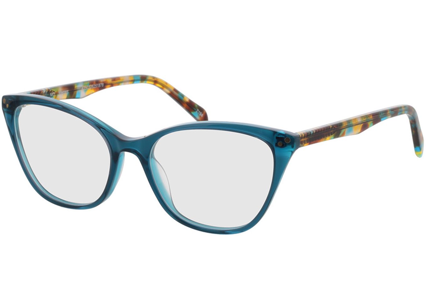 Megan - blau transparent/havanna Arbeitsplatzbrille, Vollrand, Cateye