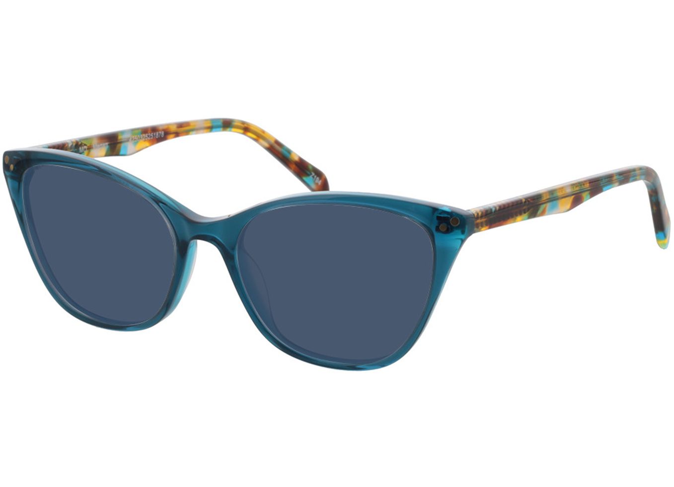 Megan - blau transparent/havanna Sonnenbrille mit Sehstärke, Vollrand, Cateye