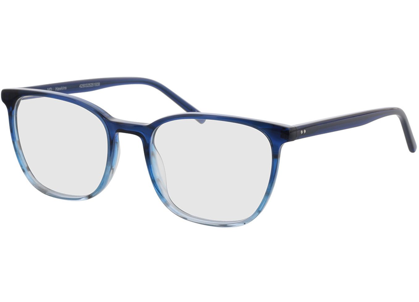 Hawkins - blau meliert Blaulichtfilter-Brille, Vollrand, Eckig