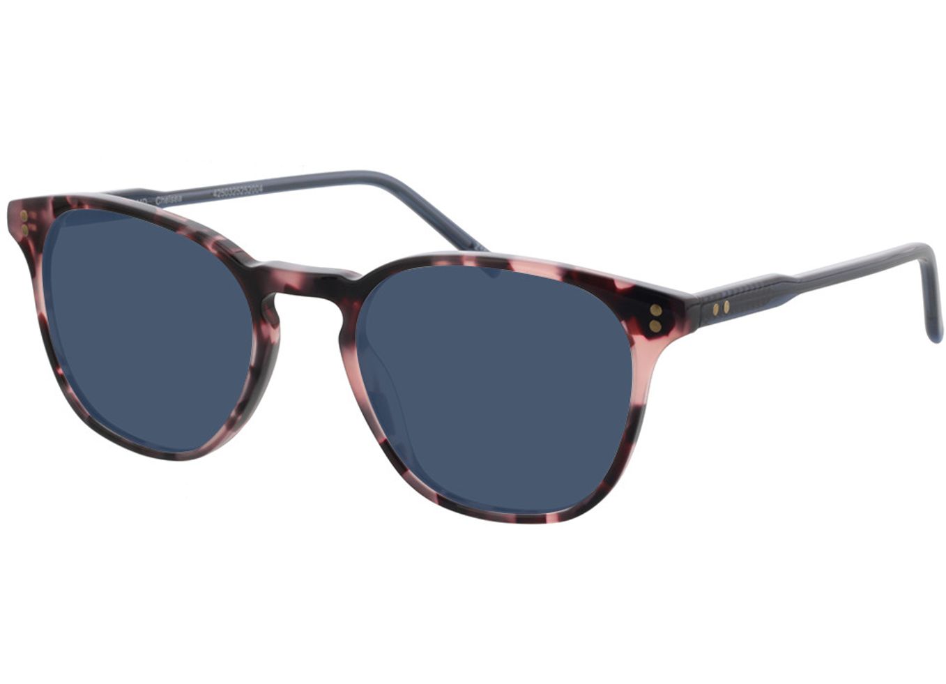 Chelsea - pink meliert Sonnenbrille mit Sehstärke, Vollrand, Eckig