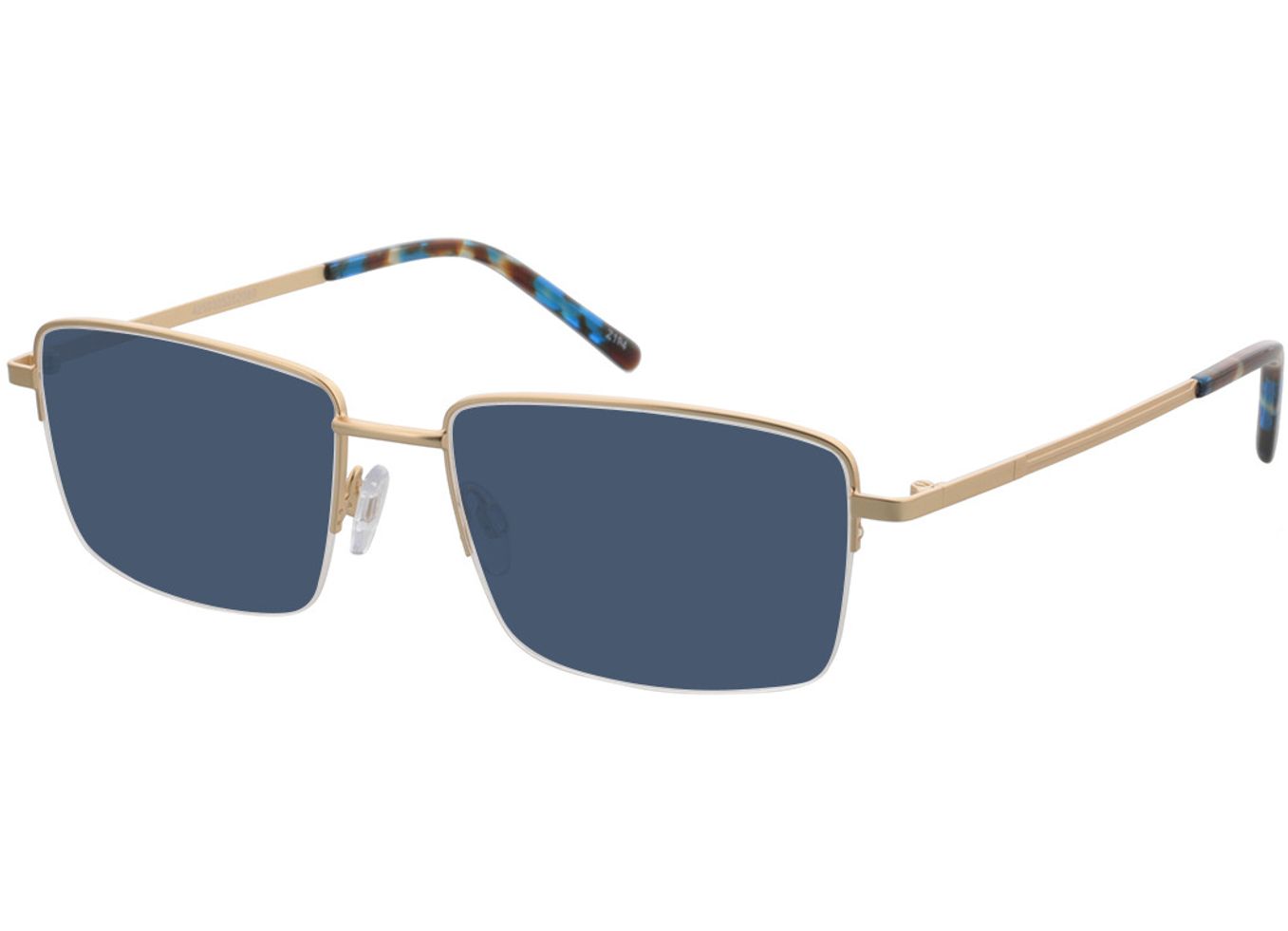 Dawson - gold Sonnenbrille mit Sehstärke, Halbrand, Rechteckig