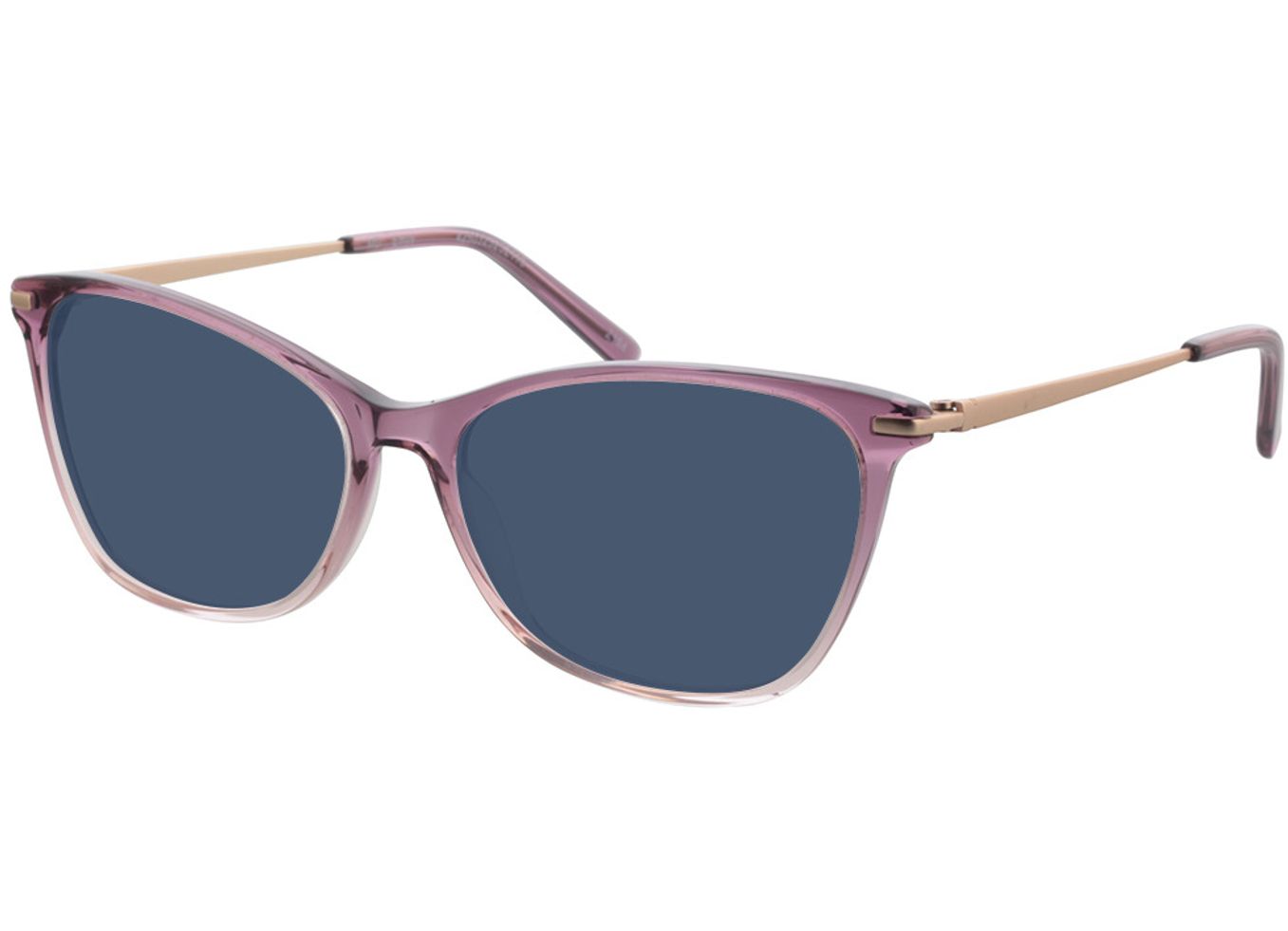 Emily - pink/roségold Sonnenbrille mit Sehstärke, Vollrand, Cateye