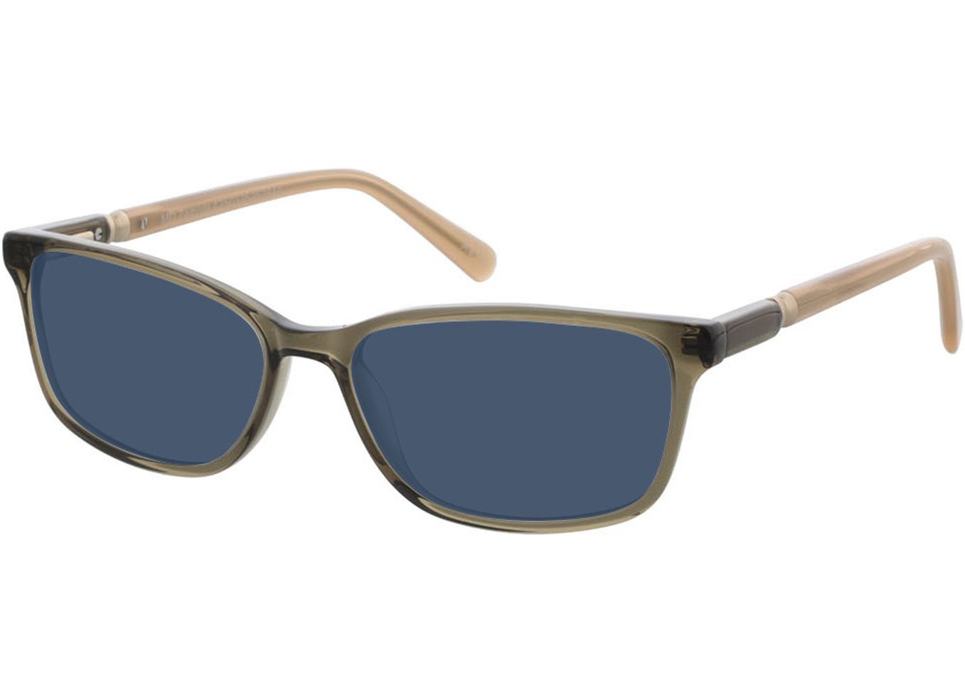 Zamora - grün/beige Sonnenbrille ohne Sehstärke, Vollrand, Rechteckig