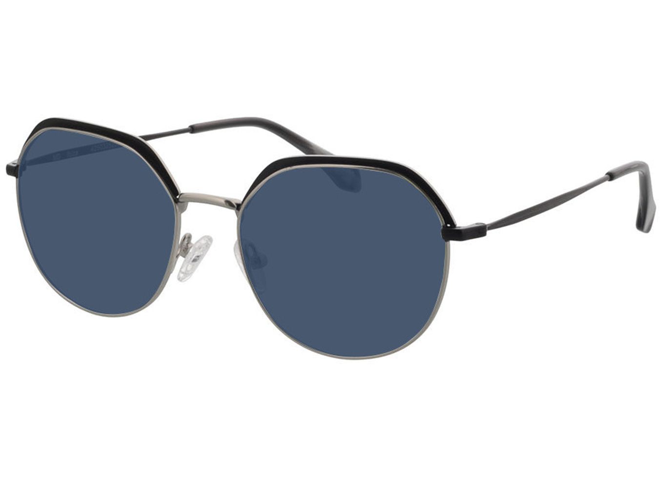 Ibiza - silber/schwarz Sonnenbrille mit Sehstärke, Vollrand, geometric