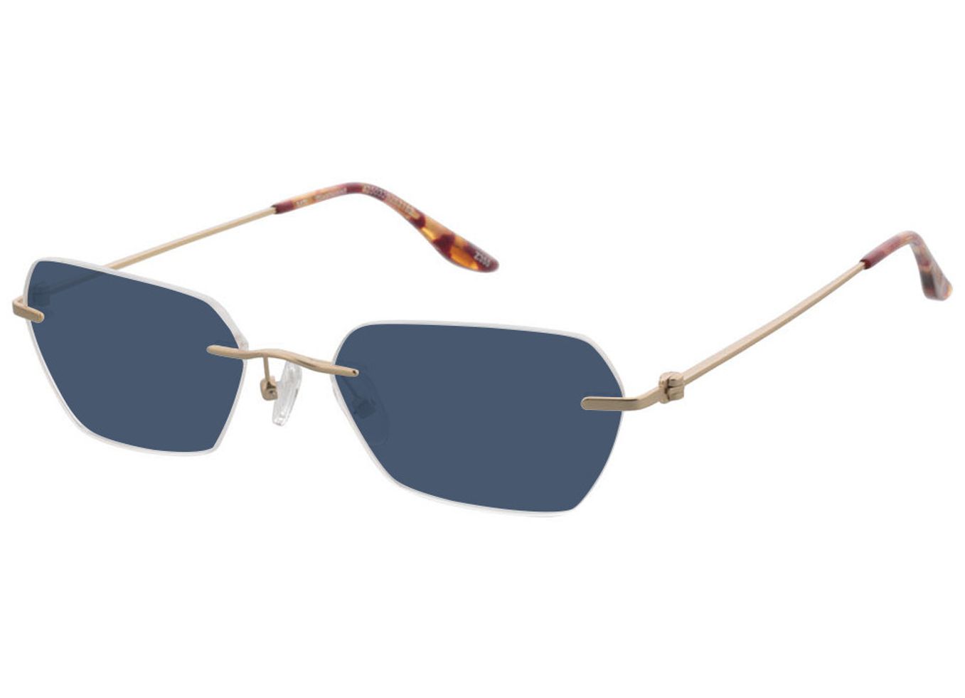 Westwood - gold Sonnenbrille mit Sehstärke, Randlos, Rechteckig