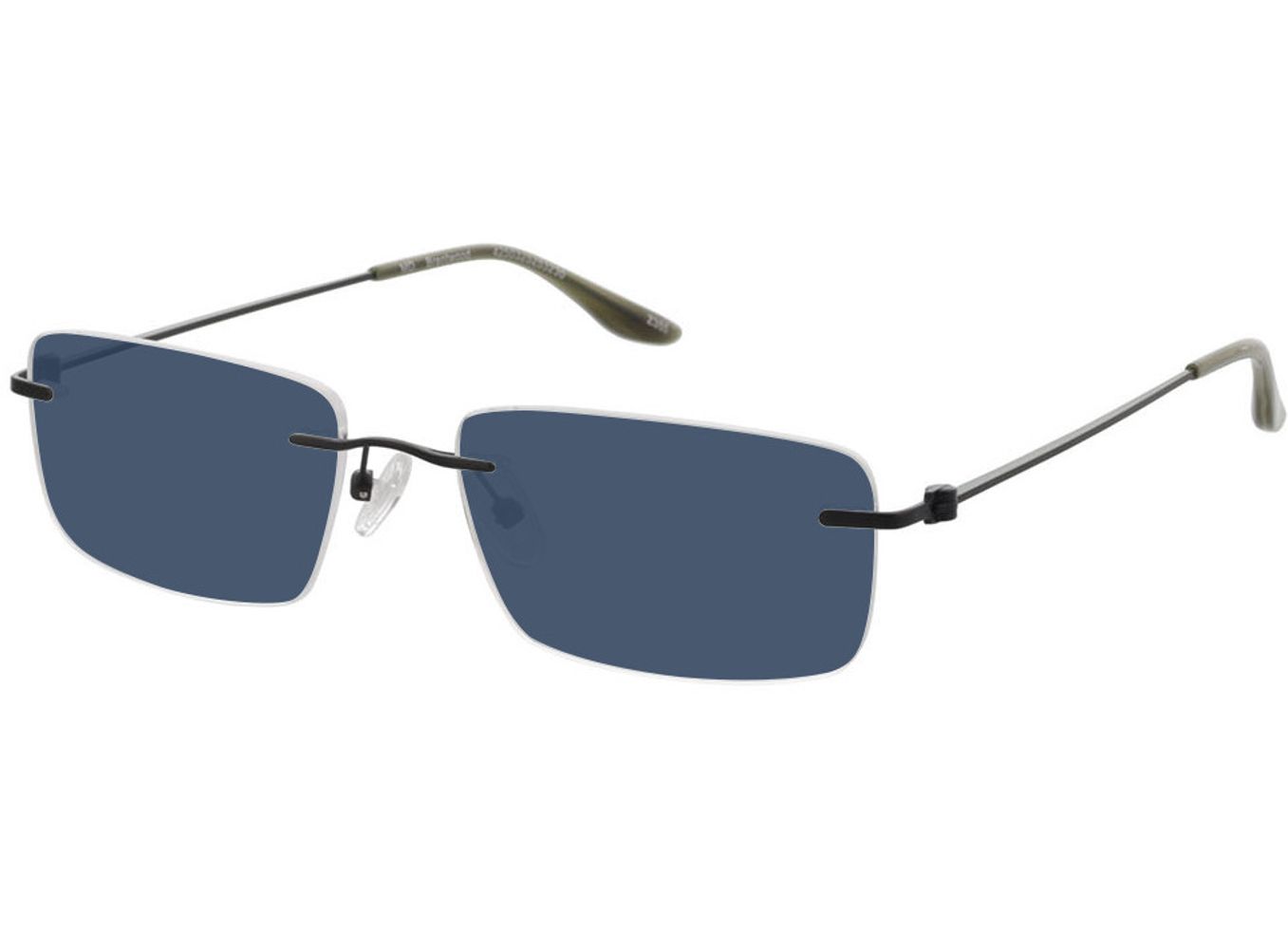 Brentwood - schwarz Sonnenbrille mit Sehstärke, Randlos, Rechteckig