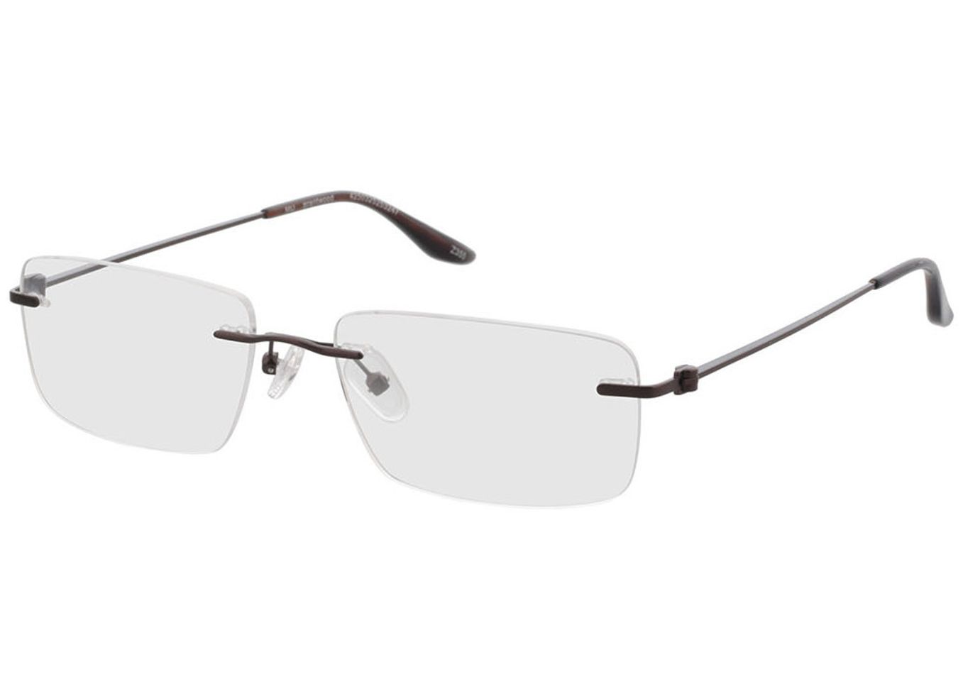 Brentwood - braun Gleitsichtbrille, Randlos, Rechteckig