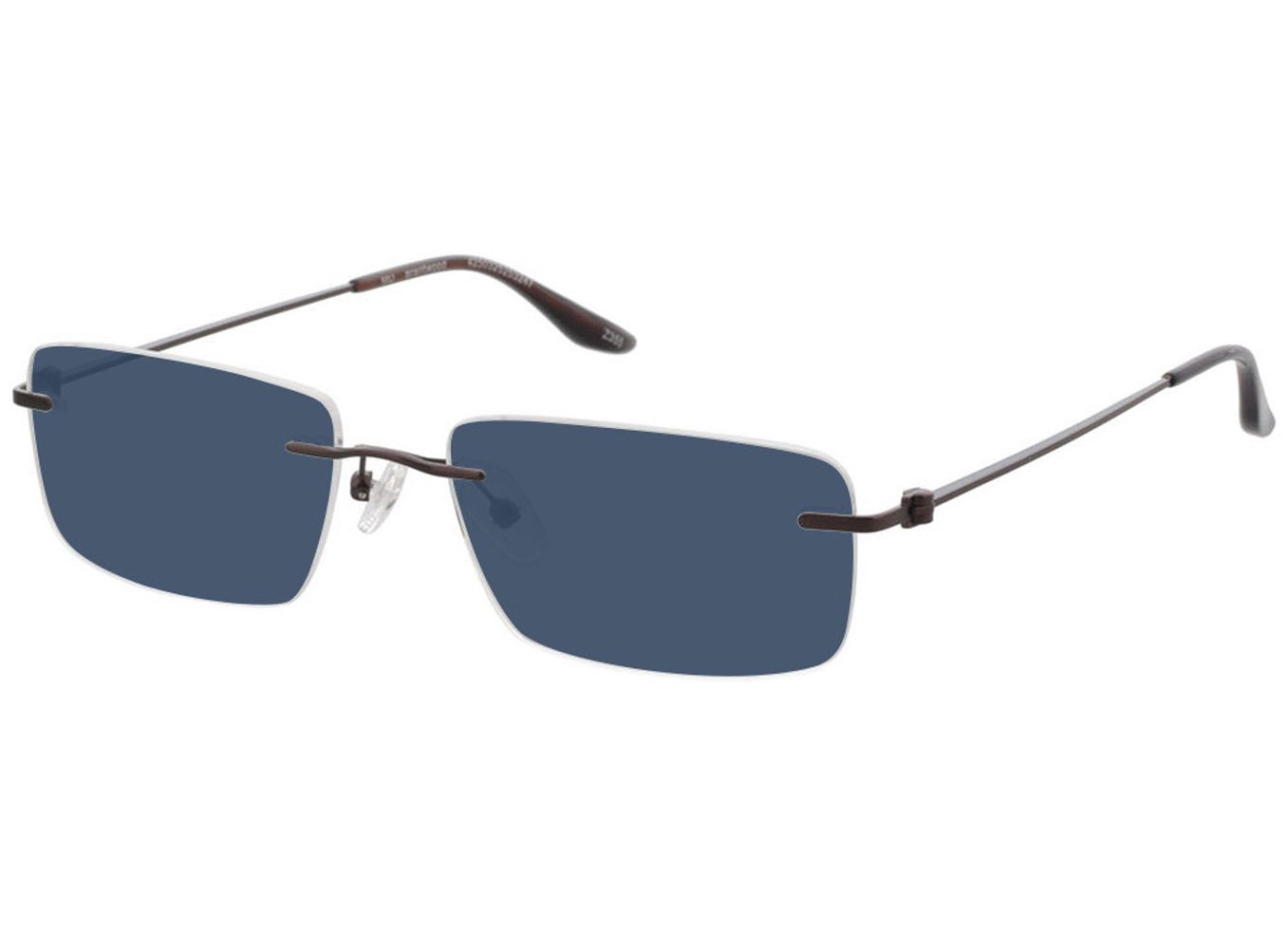 Brentwood - braun Sonnenbrille mit Sehstärke, Randlos, Rechteckig